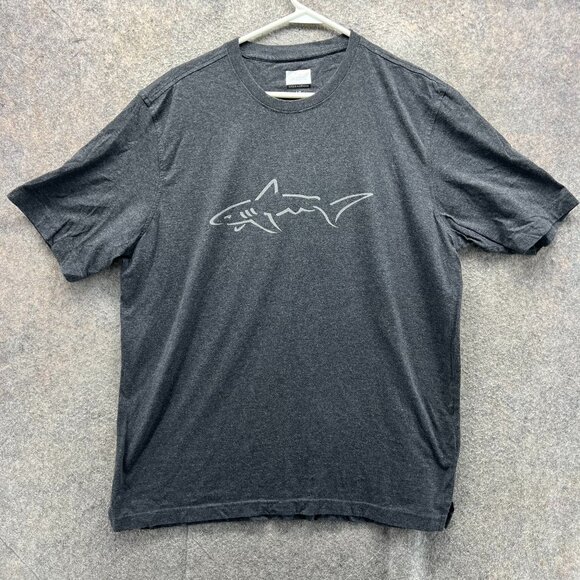 Greg Norman Shirt Mens Large Gray Crewneck Casual Tee Cotton Logo Polyester - Picture 1 of 12
